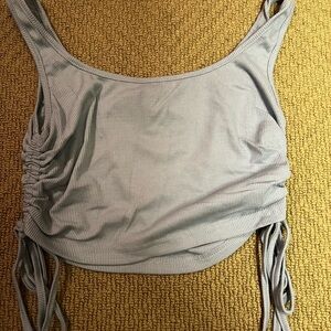 Gray Ruched Tank Top
